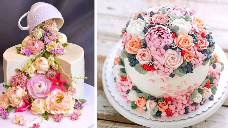 26 pięknych kwiatowych tortów, których szkoda jeść. Są jak małe dzieła sztuki!