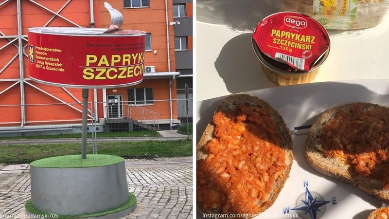 Nietypowy pomnik ku czci kultowego przysmaku. Paprykarz szczeciński króluje nad miastem!