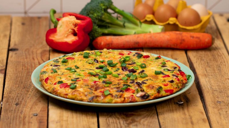 kolorowa frittata dla juniora