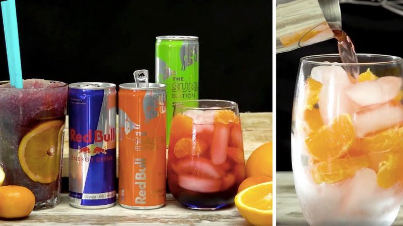 Koktajle z pomarańczowym Red Bullem