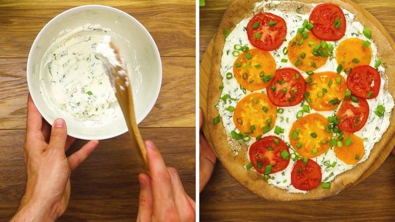 Przepis na pizze z ricottą i pomidorami