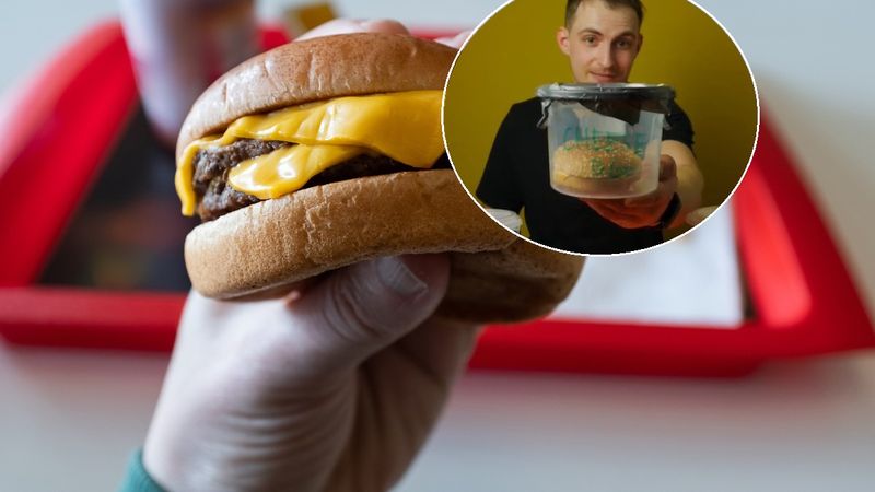 Kupił burgery w McDonald’s i KFC. Szczelnie zamknął je na 3 miesiące. Pokazał, co się z nimi stało