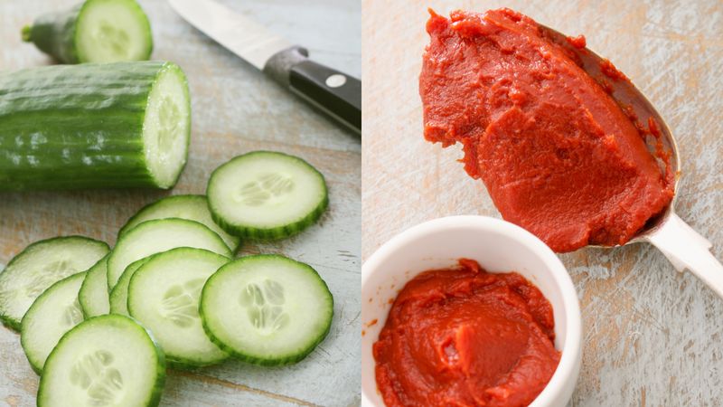 Ogórki w pomidorach – przepis. Smaczne połączenie na zimę