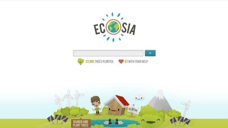 Ecosia zasadziła 100 mln