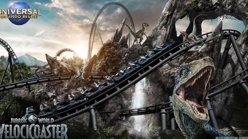 To zdecydowanie najlepszy rollercoaster na świecie! Motywem przewodnim jest Jurassic World