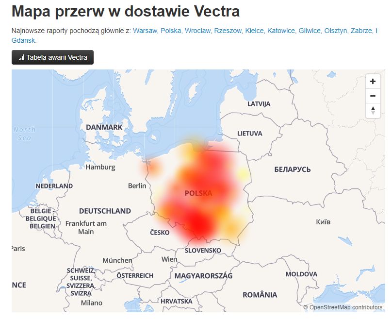 Przerwy W Dostawie Internetu W Polsce Mapy Pokazują Skale Problemu 0025