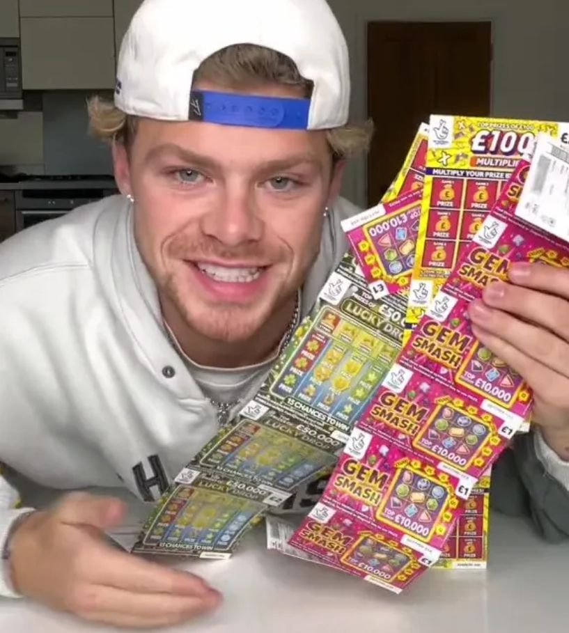 He spent 36 on scratch cards. How much he won?