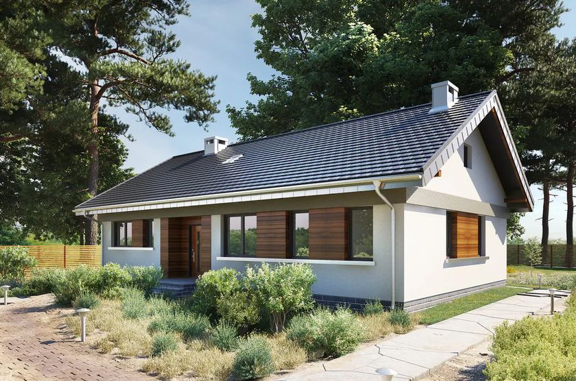 Projekty domów do 120 m² tanich w budowie - Milan Rex (1544) KRD2693 - zdjęcie 1