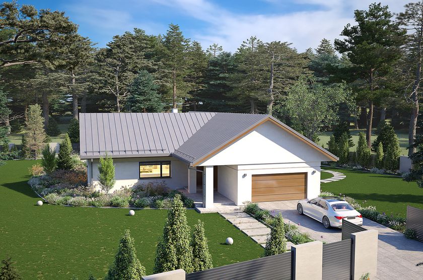 Projekt domu a MPZP - projekt Ambrozja 17 BSA2409 - zdjęcie 1