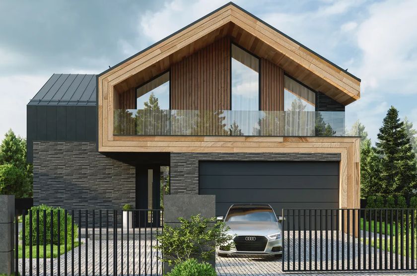 balkon - Projekt domu LK&1841 LKP1016 - zdjęcie 1