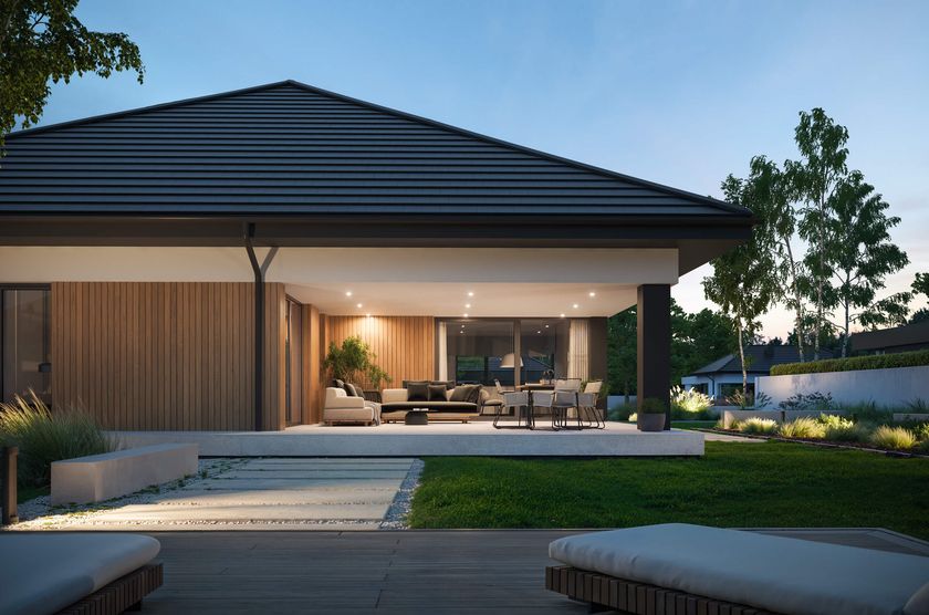 modne projekty domów - projekt NewHouse 761 w2 KRZ1131 - zdjęcie 1