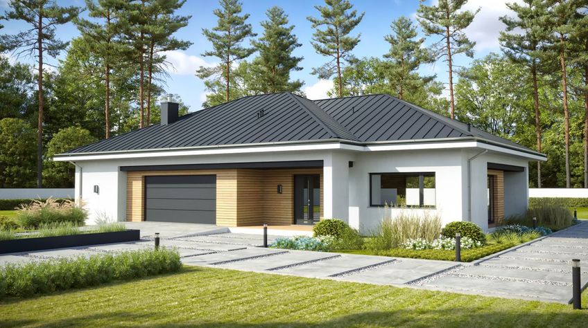 Projekt domu Swobodny D76 133,59 m² - koszt budowy - EXTRADOM