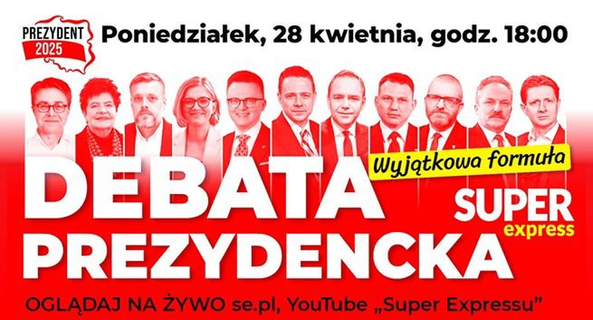„Super Express” też organizuje debatę prezydencką. Udział potwierdziło 12 kandydatów