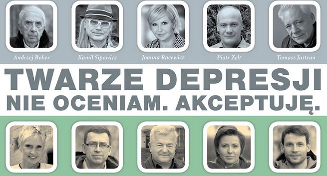 Racewicz, Bober, Gugała, Kielczyk, Orłoś i Wolny w kampanii „Twarze depresji”