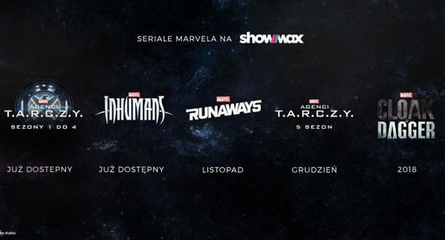 „Inhumans”, „The Runaways”, „Agenci T.A.R.C.Z.Y.” i „Cloak&amp;Dagger” w Showmax