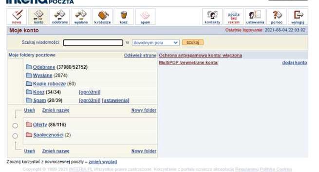 Interia po 22 latach zamknęła klasyczny interfejs poczty