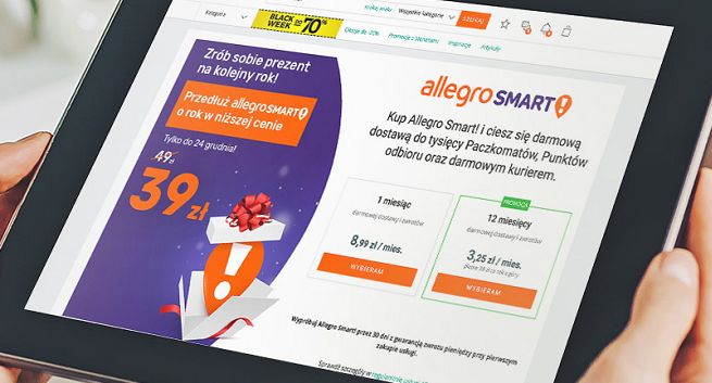 Allegro Smart dostępne przy droższych dostawach