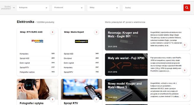 Nokaut.pl w nowej wersji z sekcjami tematycznymi