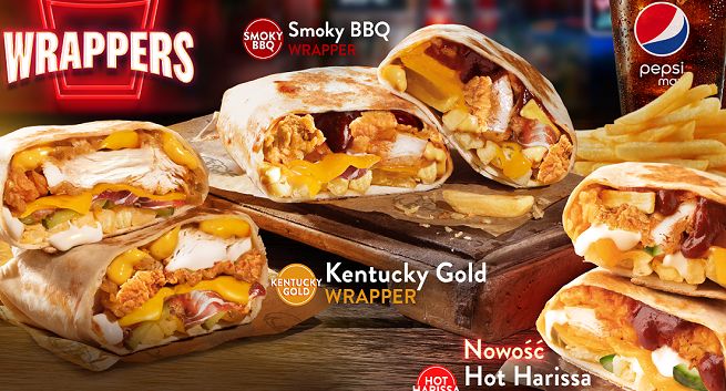 KFC reklamuje kanapki Wrappers