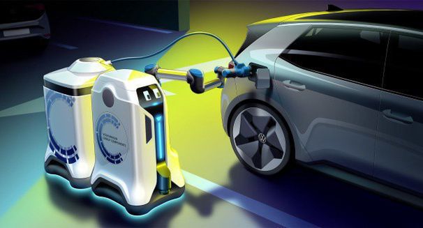 Volkswagen: mobilne roboty do automatycznego ładowania baterii aut elektrycznych