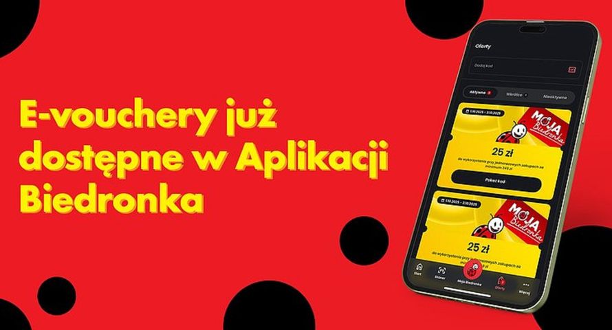 Biedronka uruchamia e‑vouchery w aplikacji