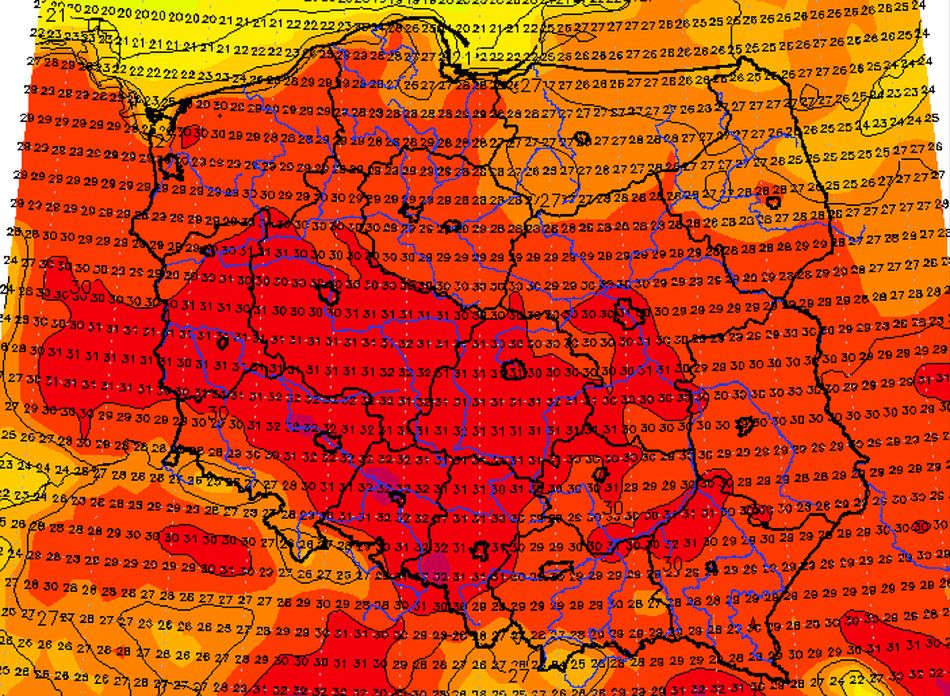 Pogoda. Kiedy będzie ciepło? 25 sierpnia fala upałów maja objąć prawie całą Polskę.