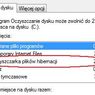 Usuń Hibernację z Oczyszczania dysku