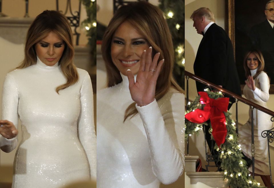 2Odmieniona Melania na balu w Białym Domu