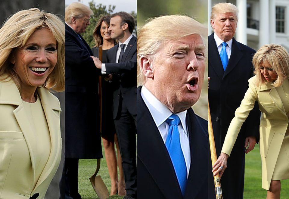 2Macronowie z wizytą u Trumpów