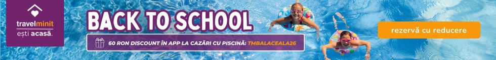 Ultima bălăceală înainte de școală! Folosește în app codul TMBALACEALA26 pentru -60 RON la rezervările de peste 850 RON.