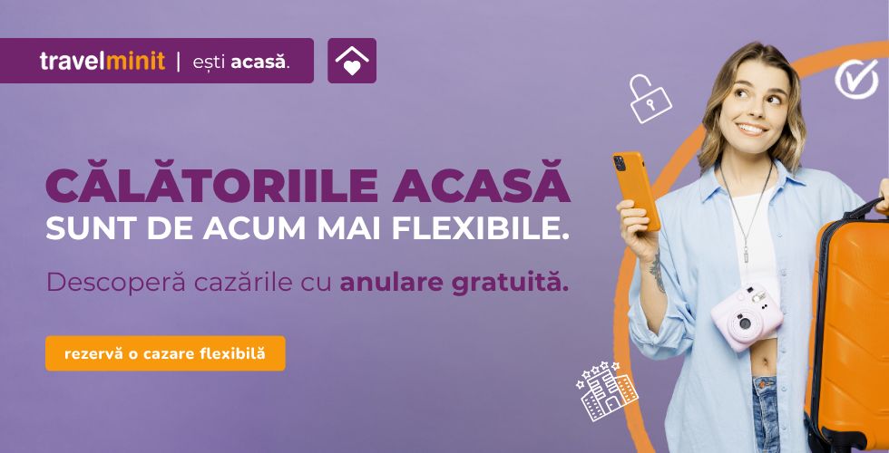 Profită de condițiile flexibile ale unităților de cazare care permit anularea gratuită cu până la câteva zile înainte de check-in!