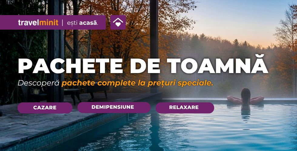 Uită de grija organizării! Am adunat cele mai avantajoase pachete de toamnă: cazare cu demipensiune sau pensiune completă, acces la spa, ciubăr sau activități în natură, toate la un preț preferențial. Fie că îți dorești un weekend de relaxare în doi sau o escapadă odihnitoare, alege opțiunea perfect