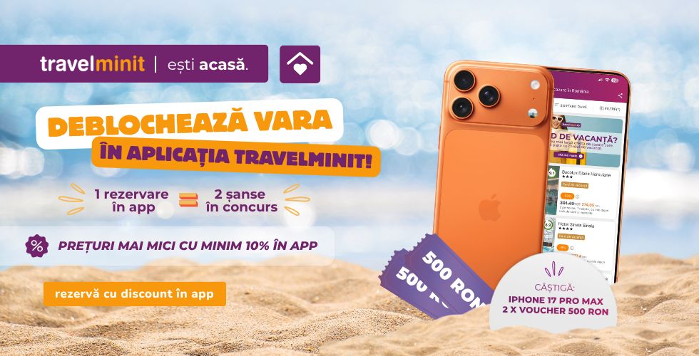 Rezervă și câștigă! 1 rezervare pe site = 1 șansă de câștig, iar o rezervare în app = 2 șanse de câștig!