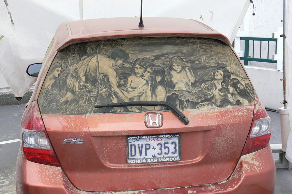 Dzieła sztuki na samochodach Honda Fit (Fot. na lic. CC; Flickr.com/by lleught)