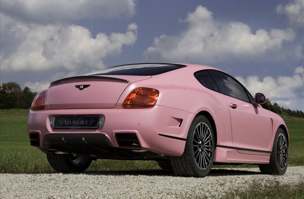 Różowe samochody sportowe Bentley Continental GT Mansory Vitesse Rose