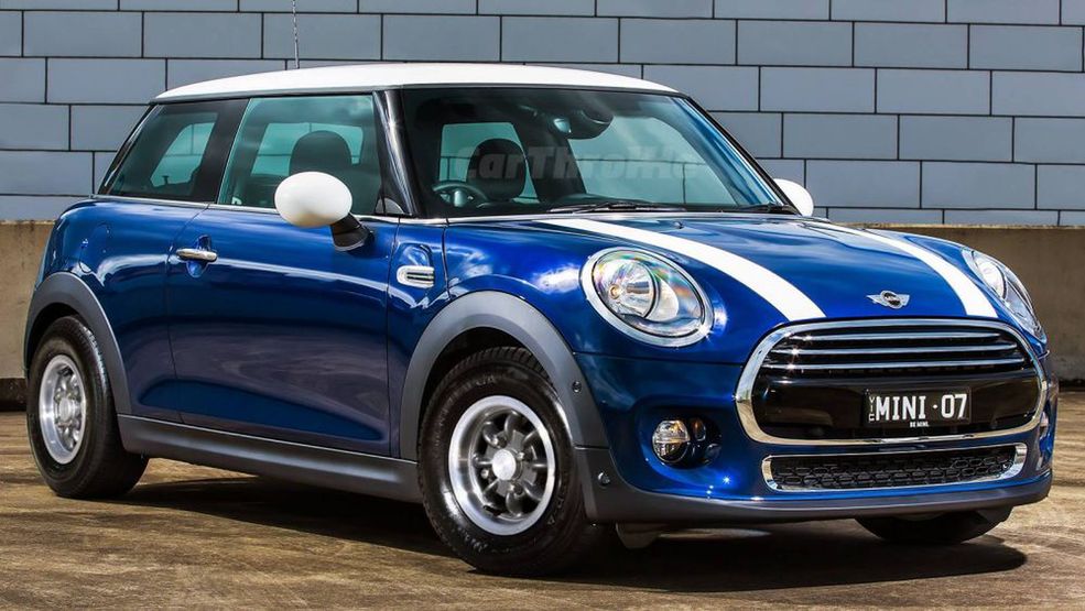 Mini na felgach z klasycznego Mini