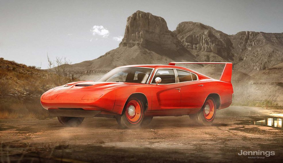 W pierwszej dekadzie XXI w. Dodge wskrzesił model Charger, dając mu nadwozie typu sedan. Jednak lata temu Amerykanie jeździli zupełnie innym Chargerem. Powyższy projekt to próba połączenia dwóch wozów w jeden.