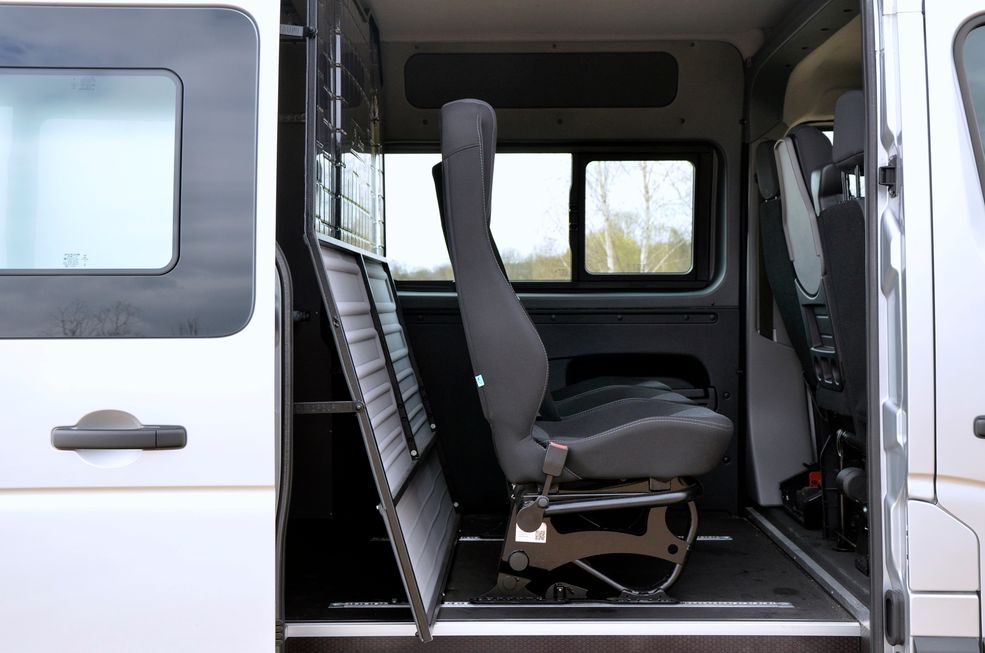 The visible partition can be adjusted and the seats can even be removed
