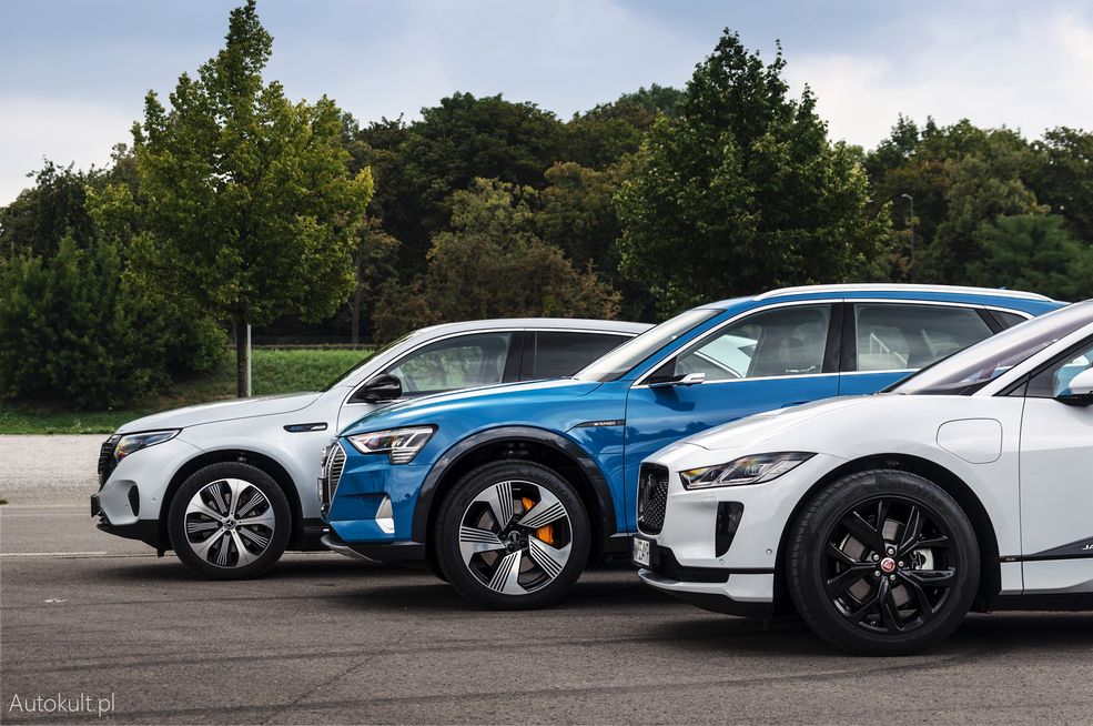 Jaguar IPace, Mercedes EQC, Audi etron test, porównanie