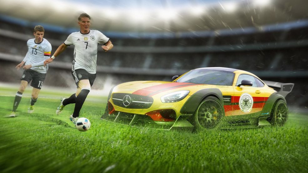 Niemców reprezentuje Mercedes-AMG GT R. Ta drużyna wygrała z Ukrainą 2:0, ale czy jutro wygra z Polską?