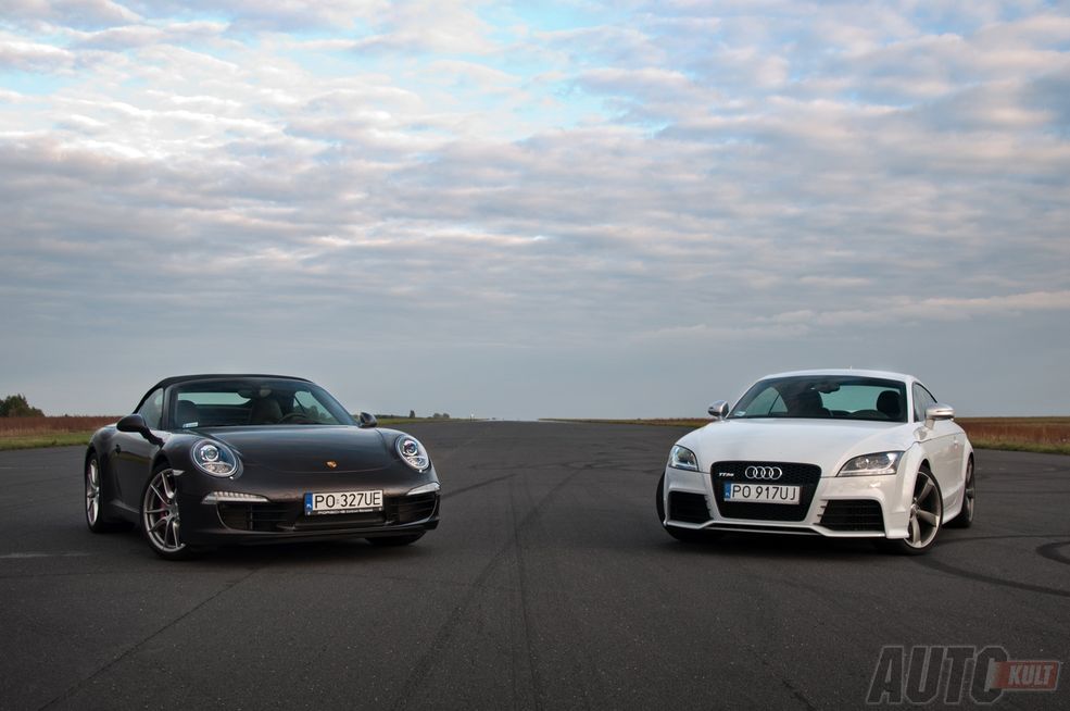 Porsche 911 Carrera S Cabriolet i Audi TT-RS (fot. Mariusz Zmysłowski)
