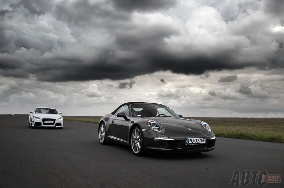 Porsche 911 Carrera S Cabriolet i Audi TT-RS (fot. Mariusz Zmysłowski)