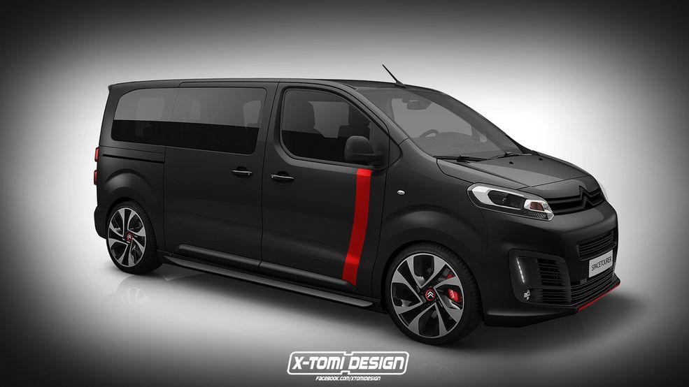 Równie dobrze wyglądałby świeżutki Citroen Spacetourer, któremu niewiele trzeba, bo i tak prezentuje się znakomicie. Pod maską pewnie znalazłoby się 2.0 HDI o mocy 180 KM.