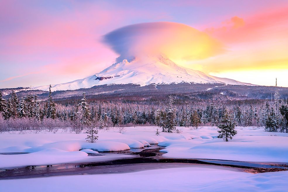 Wyróżnienie w kategorii Krajobraz, profesjonalista. Na zdjęciu Mount Hood w Oregonie.