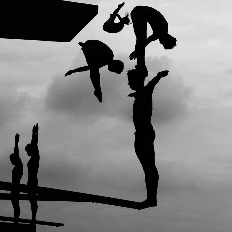 2. miejsce, "Sport" - fotoreportaż © Adam Pretty, Australia, Getty Images. Nurkowie trenują podczas Mistrzostw Świata w Szanghaju. Chiny, 17 lipca 2011 r.