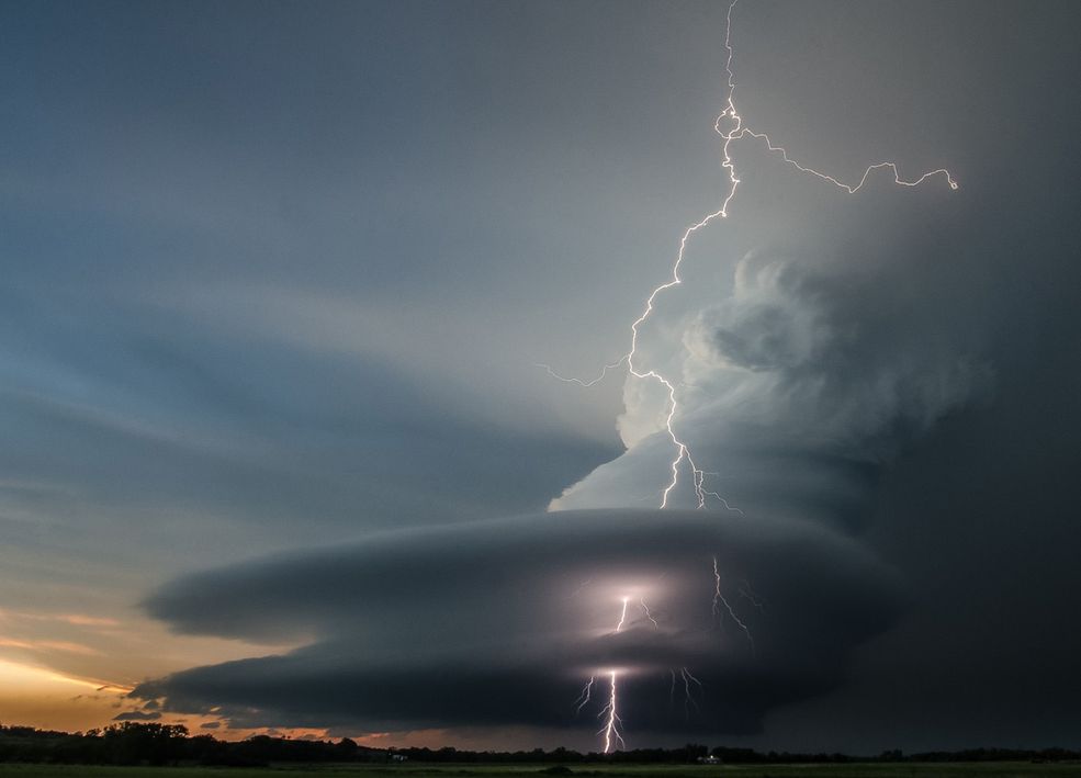Efekt uchwycony w Nebrasce. USA
