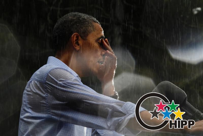 Silver Prize - People in the News Portrait - singles. "Obama in rain" © Jason Reed. Więcej zdjęć na www.chipp.cn.