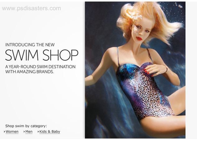 Woda wydłuża... To zdjęcie nie zachęca do zakupów w "Swim Shop". Źródło: PSD Disasters