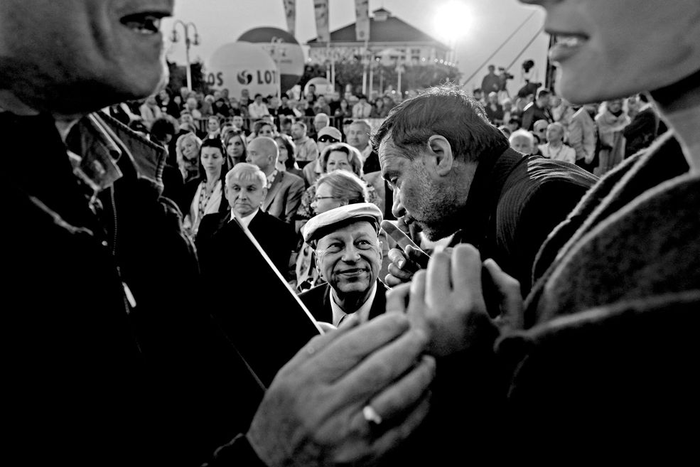 KULTURA I SZTUKA - ZDJĘCIE POJEDYNCZE - MIEJSCE 1 PIOTR WITTMAN (freelancer). Jerzy Stuhr w trakcie gali otwarcia Festiwalu Dwa Teatry w Sopocie. Sopot (Polska), 19 maja 2012 r.