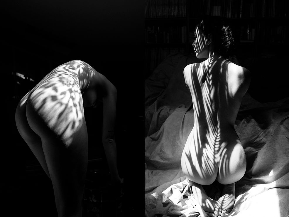 Jak zaczął się Twój projekt o kobiecych kształtach?
Zawsze wspominam dokument o Sebastiao Salgado - „Sól ziemi”. Silnie mnie zainspirował. Moją wystawę - „Anatomia natural, salvaje” - tłumaczę słowami Salgado, ale sama seria rozpoczęła się przypadkowo. Zrobiłem zdjęcia z liściem, który był w moim domu. Rezultat okazał się bardzo dobry i wtedy pomyślałem o stworzeniu cyklu opartego na tej konwencji.